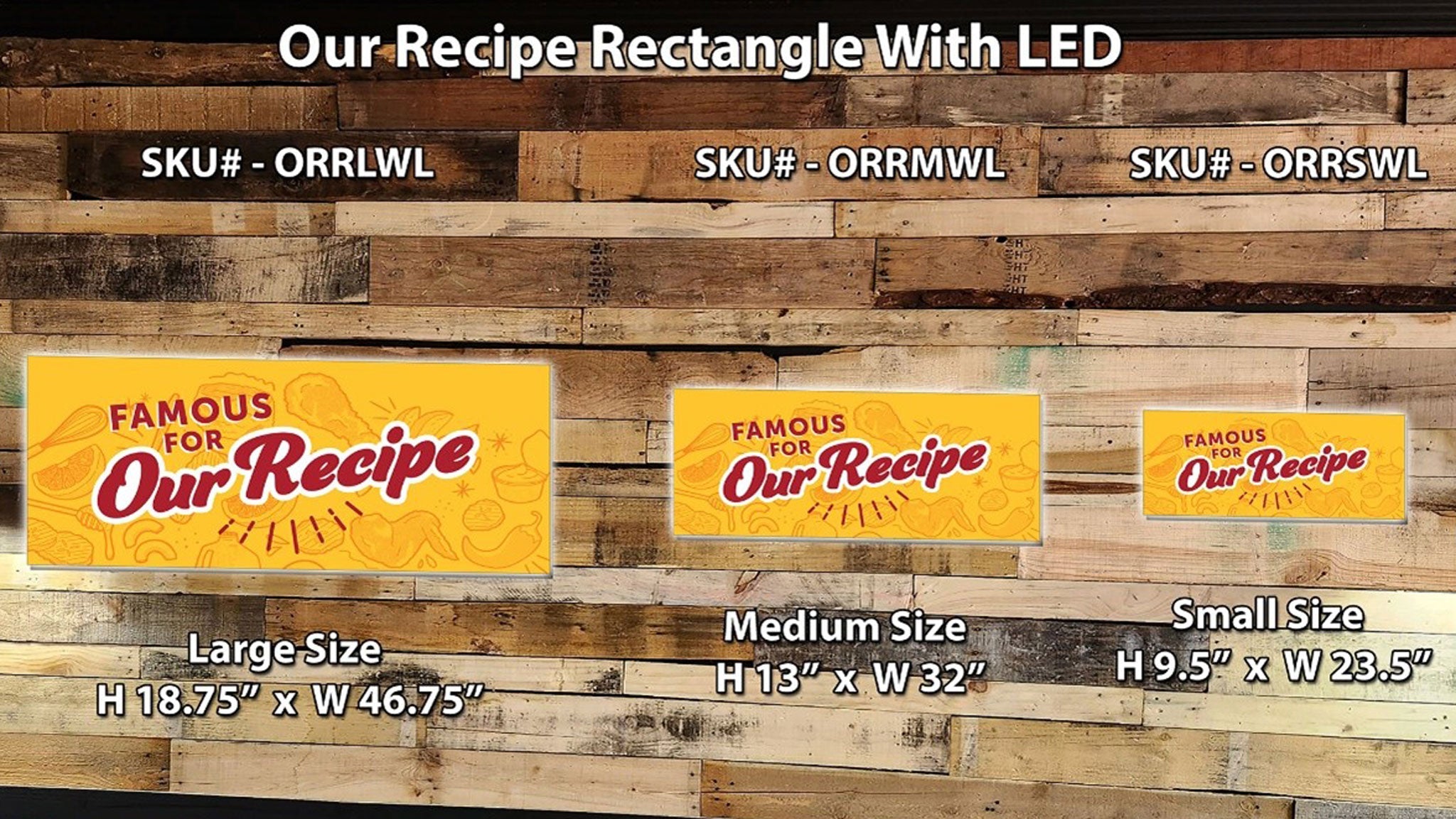 Famous for Our Recipe Rectangle