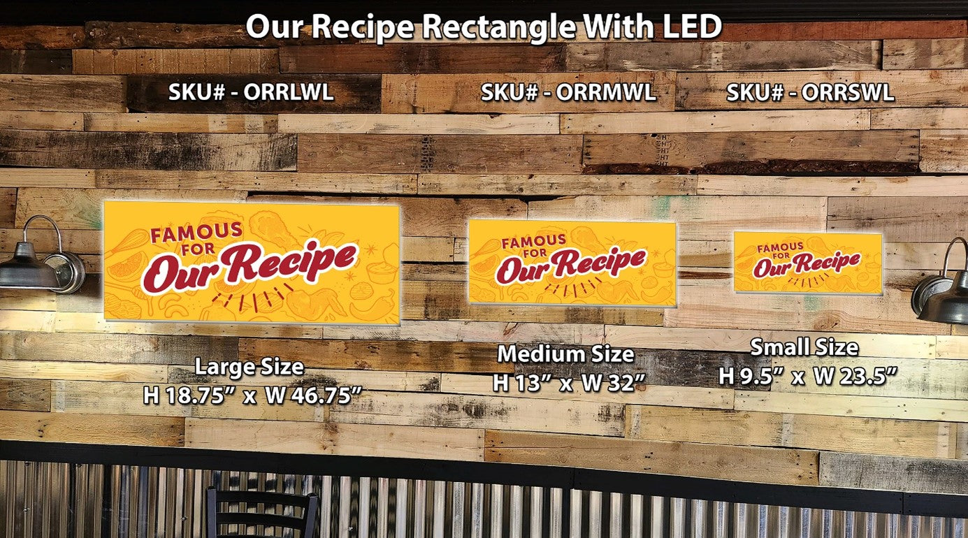 Famous for Our Recipe Rectangle