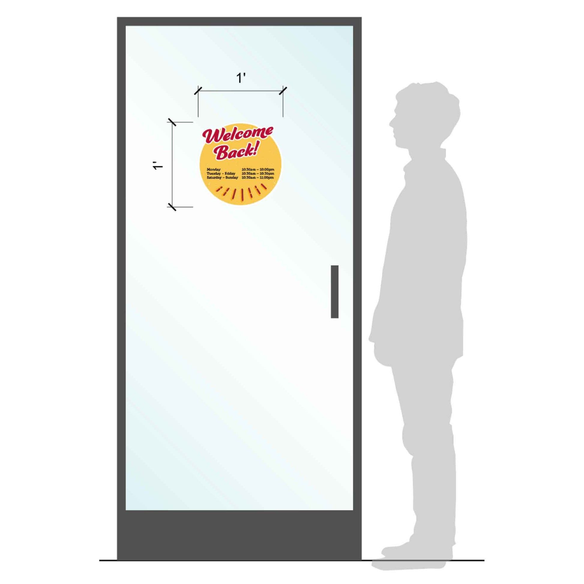 Welcome Back! Door Cling
