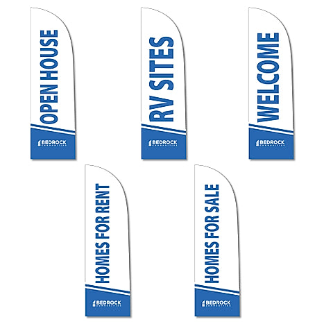 Real Estate Feather Flags - Single Sided