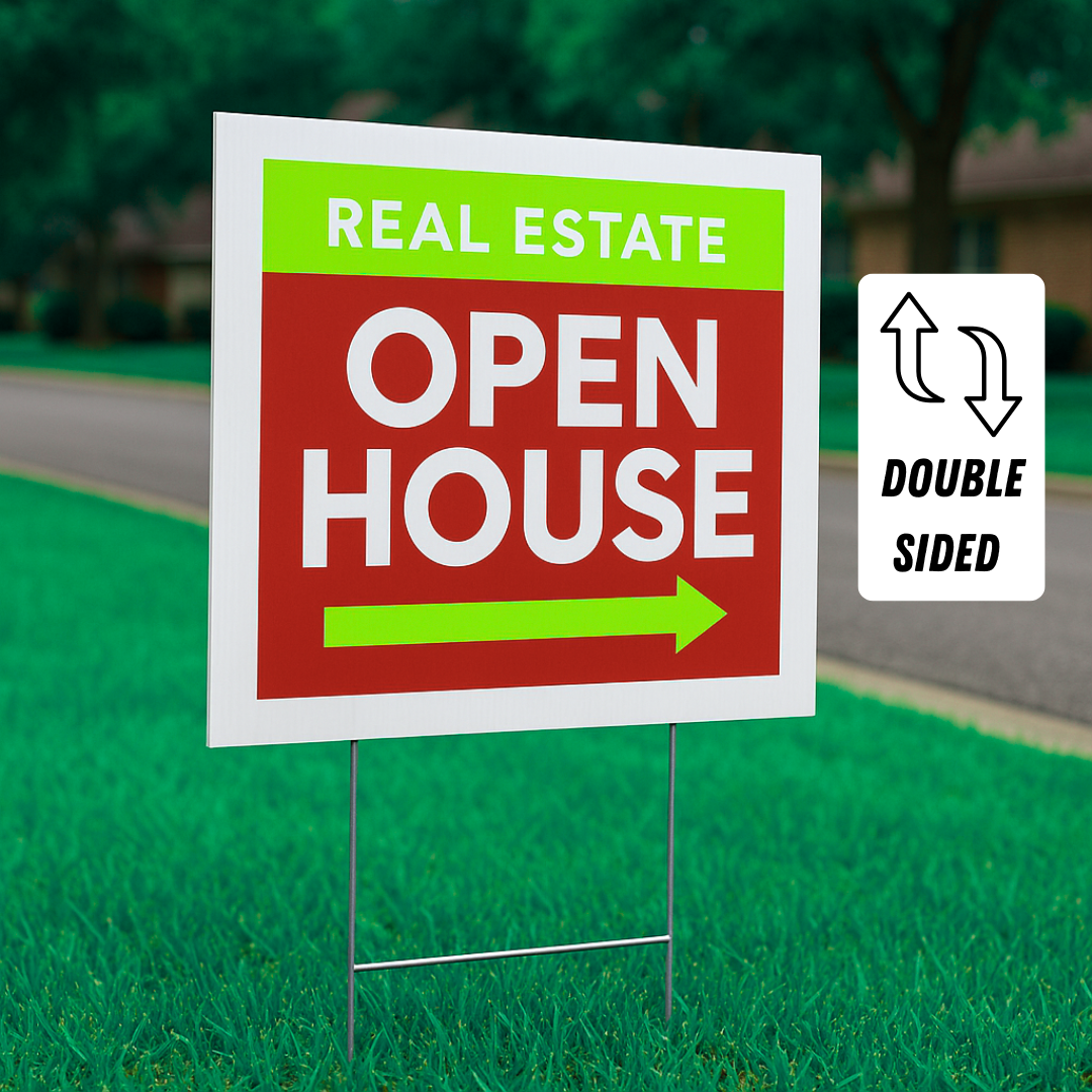 Real Estate Outdoor Yard Signs - Double Sided