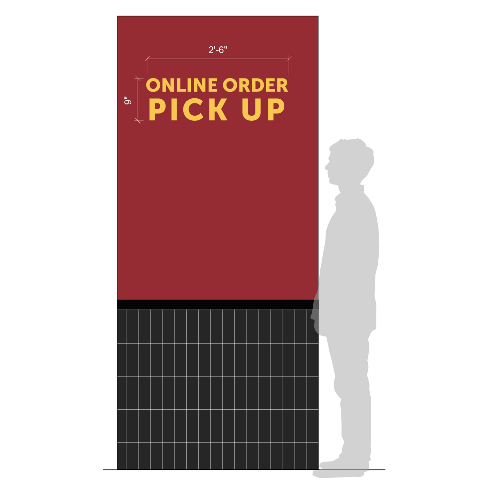 'Online Order Pick Up' Wayfinding - PVC
