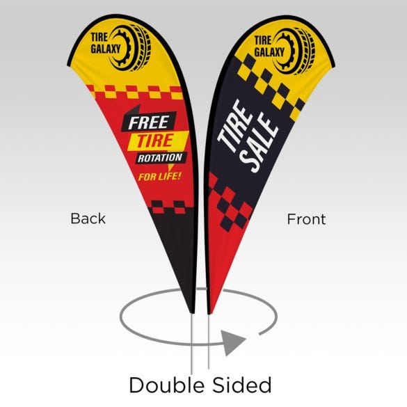 Double Sided Teardrop Flags
