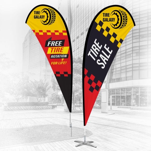 Double Sided Teardrop Flags